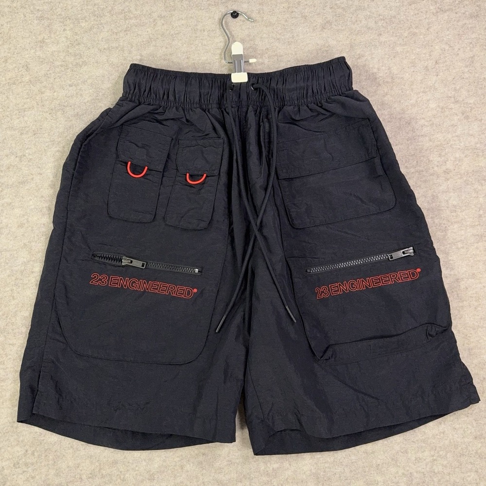 Jordan 23 Engineered Utility Cargo Shorts Loose Mens M Black Nylon CN7298-011